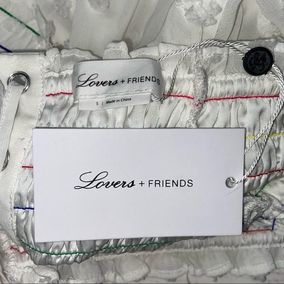 NWT Lovers + Friends Off The Shoulder Babydoll Mini Dress in White Sz S - Picture 15 of 16